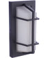 Bulkhead Rectangular 1-Light Outdoor Lighting Textured Black
