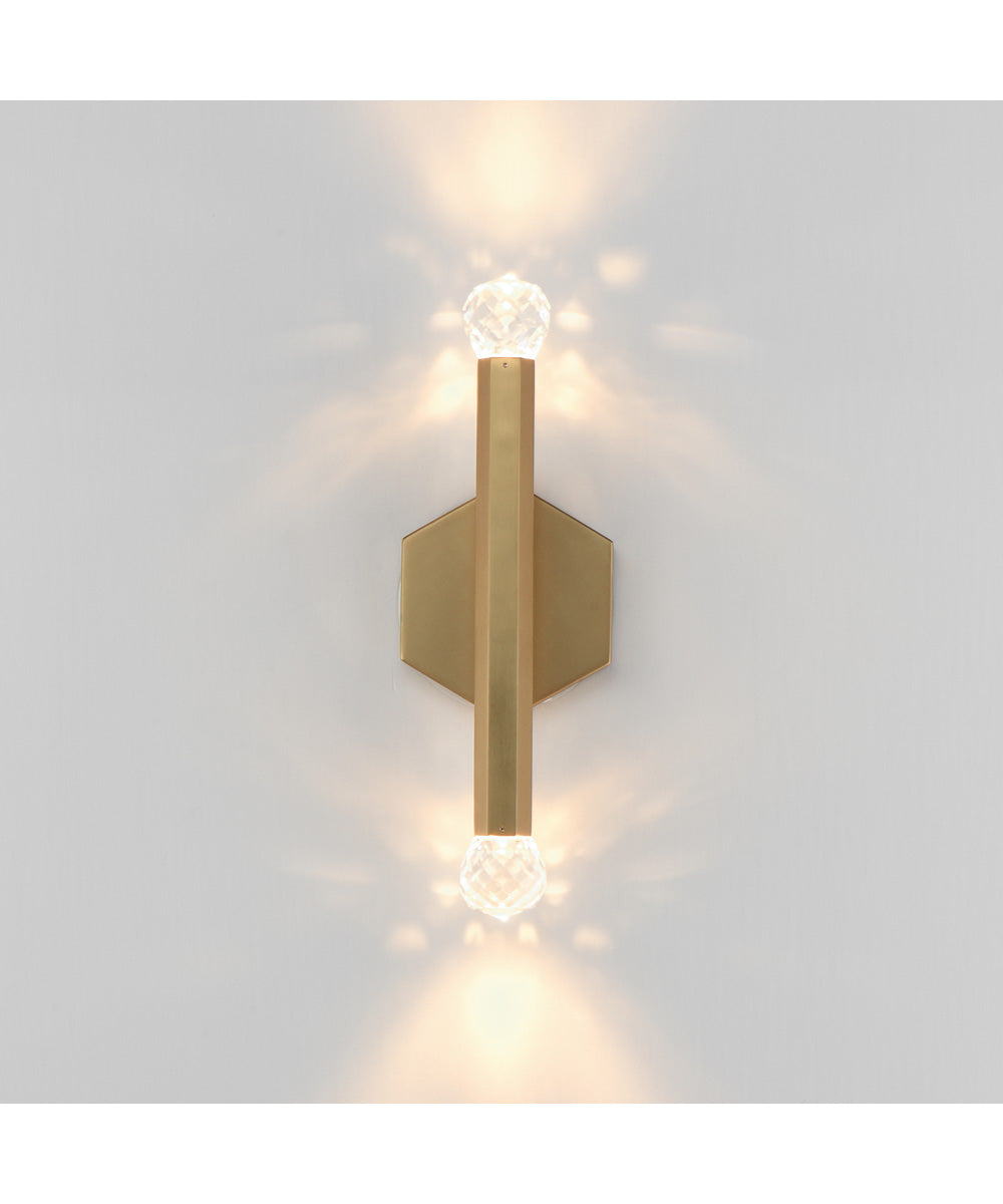 Allumettes 2-Light LED Wall Sconce Gold