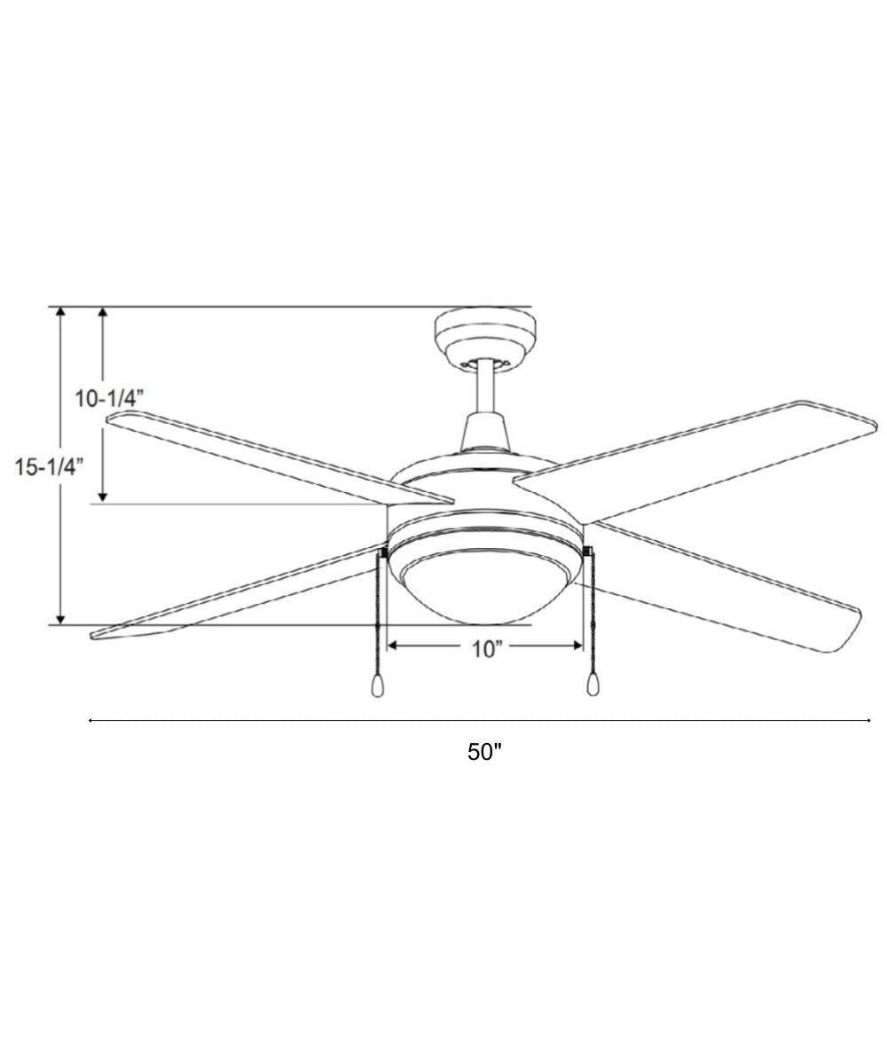50" Europa 4-Blade Ceiling Fan Brushed Nickel Motor Finish and Walnut Blade Finish with Integrated LED Light