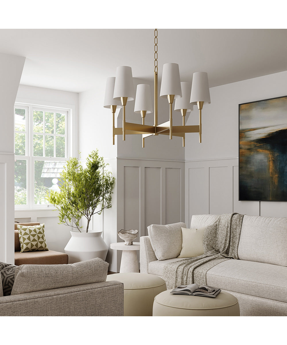 Leland 6-Light Chandelier Aged Brass