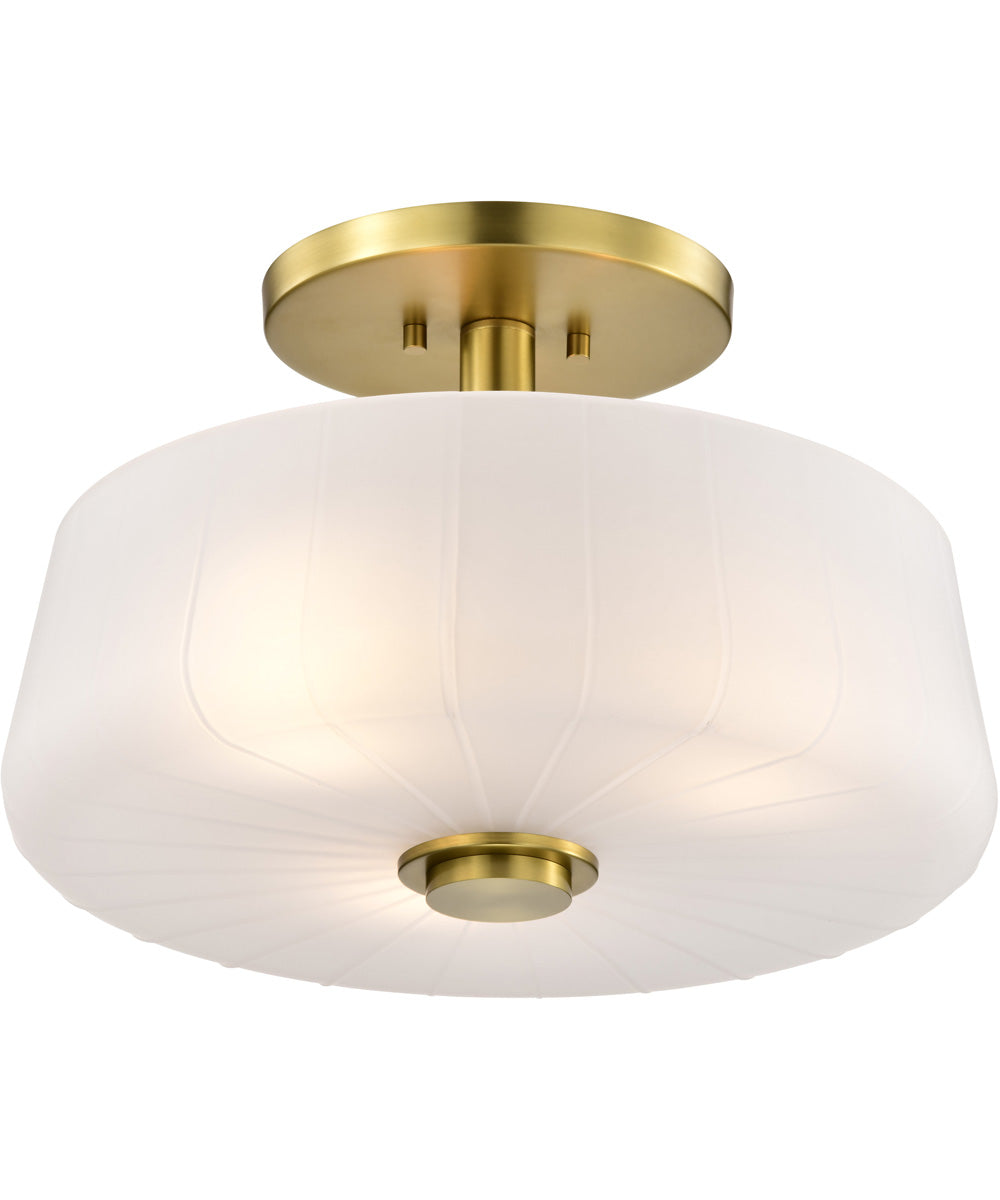 Lune 3-Light Close-to-Ceiling Vintage Brass