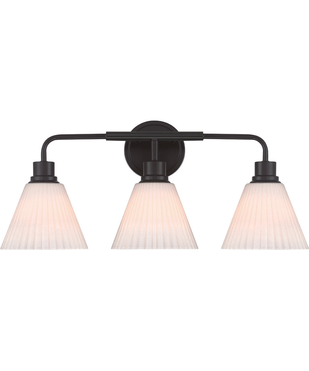 Pleated II 3-Light Lighting Flat Black