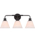 Pleated II 3-Light Lighting Flat Black