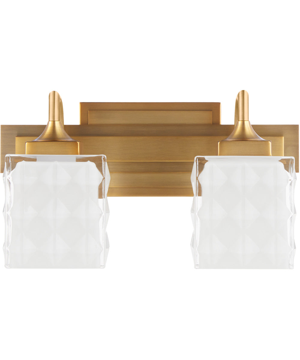 Diamonte 2-light Bath Vanity Light Brushed Brass
