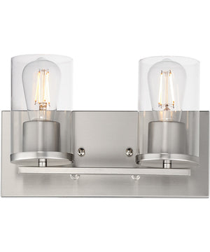 Lateral 2-Light Bath Vanity Satin Nickel