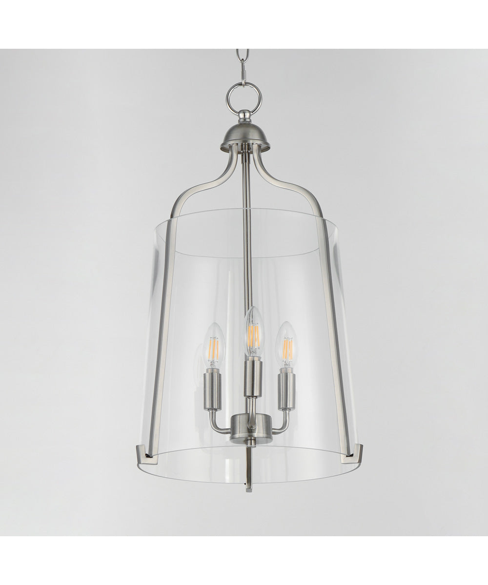 Bellmore 3-Light Foyer Pendant Satin Nickel