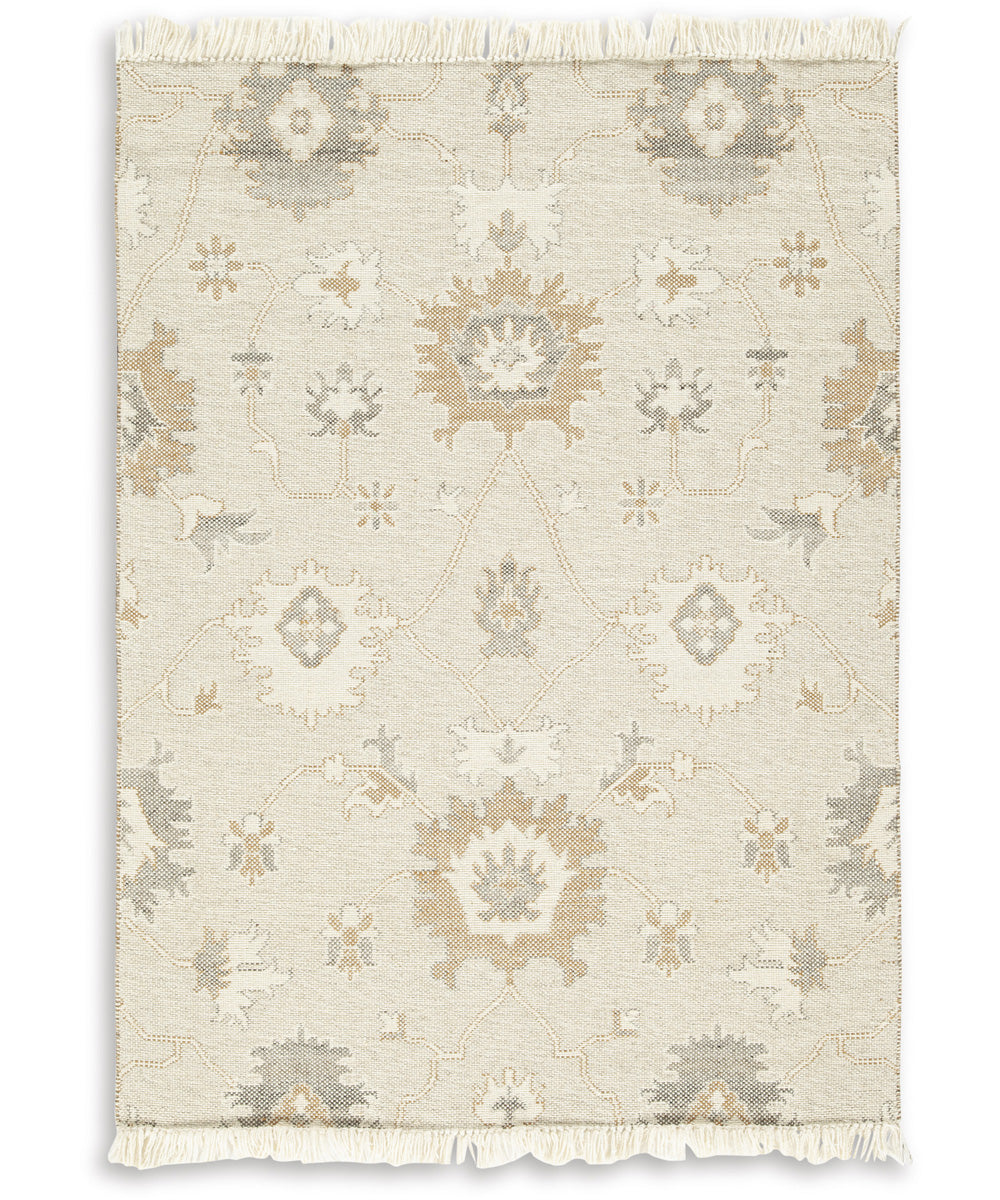 Calkin Medium Rug Linen/Gray/Caramel