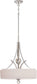 20"W Connie 3-Light Pendant Polished Nickel