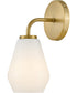 Gio 1-Light Medium Single Light Vanity in Lacquered Brass