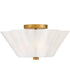 Honey 3-Light Medium Semi-Flush Mount in Distressed Brass