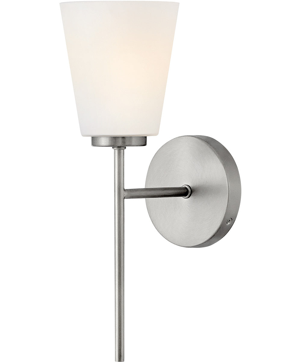 Bri 1-Light Medium Single Light Vanity in Brushed Nickel