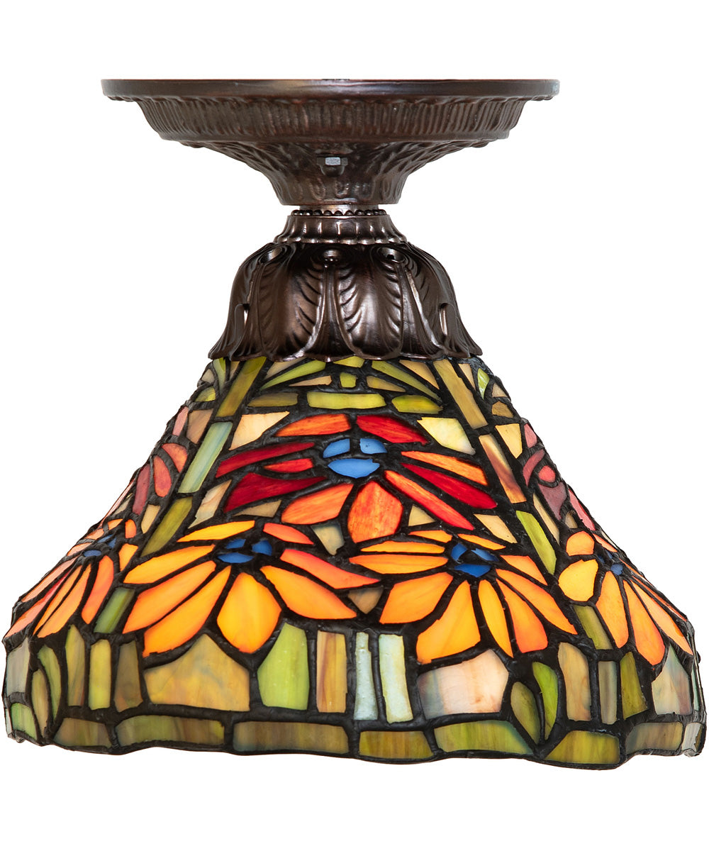 8" Wide Poinsettia Flushmount