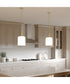 Reines 1-Light Pendant with Opal Glass Shade Brushed Gold