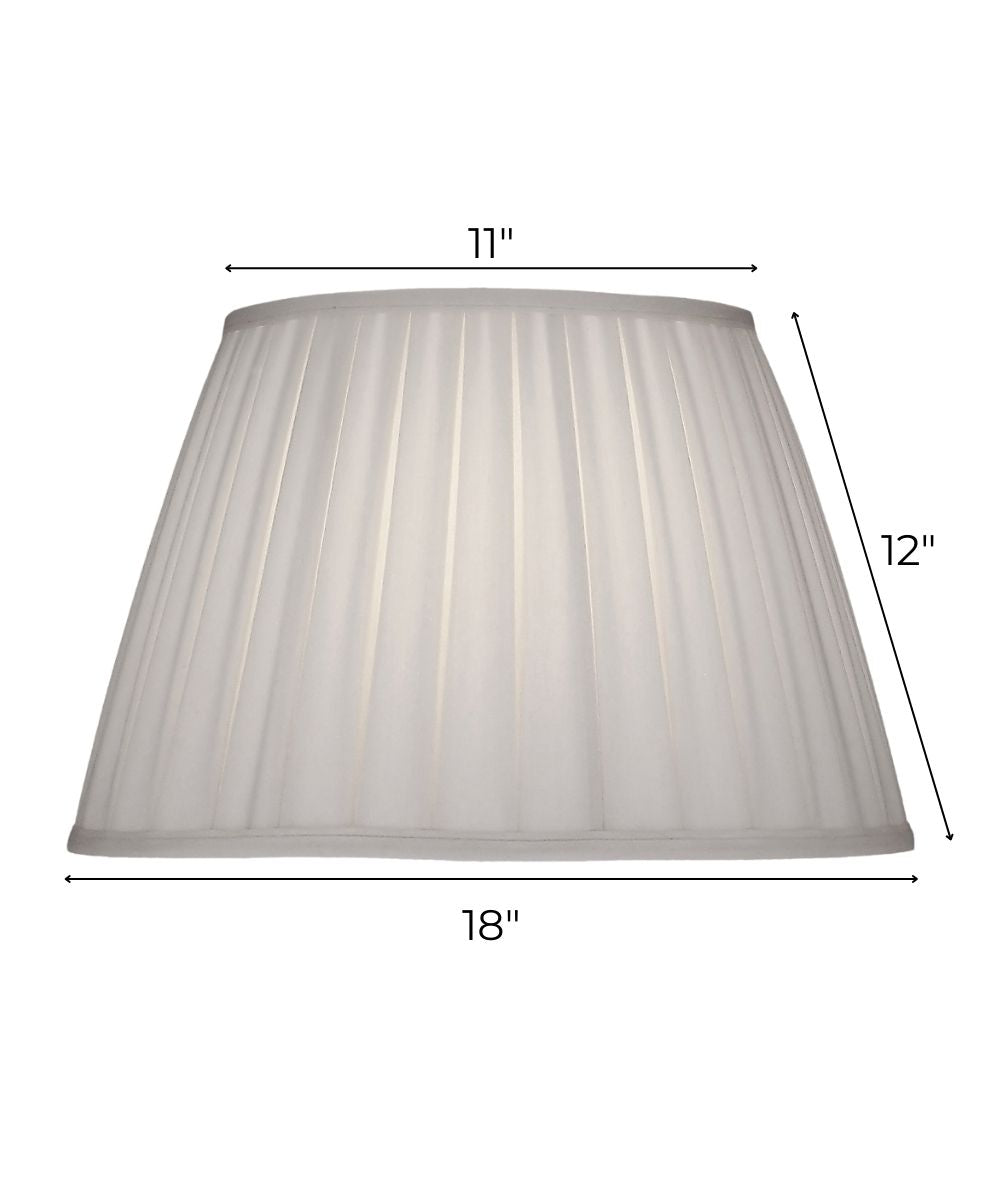 11x18x12 Ivory Shadow Box Pleat Empire Softback Lampshade