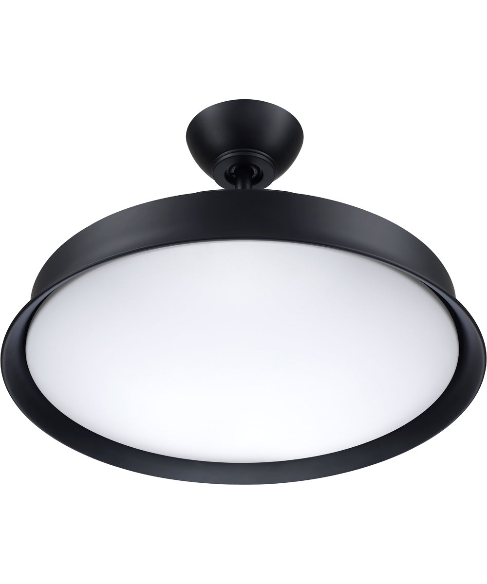 Union 42 Hidden Blades 1-Light Fan Flat Black