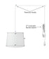 14"W 1 Light Swag Plug-In Pendant  White Shade White Cord