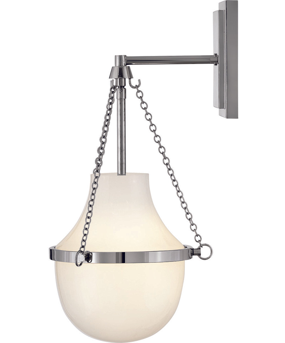 Collins 1-Light Medium Single Light Sconce in Polished Nickel