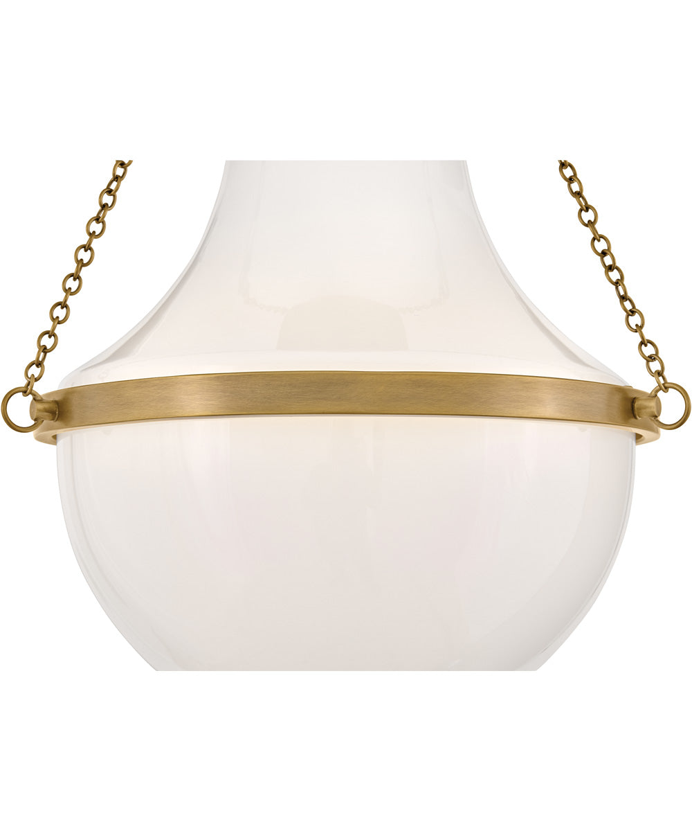 Collins 1-Light Medium Semi-Flush Mount in Heritage Brass