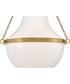Collins 1-Light Medium Semi-Flush Mount in Heritage Brass