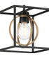 Kew Gardens 1 Light Pendant convertible Matte Black