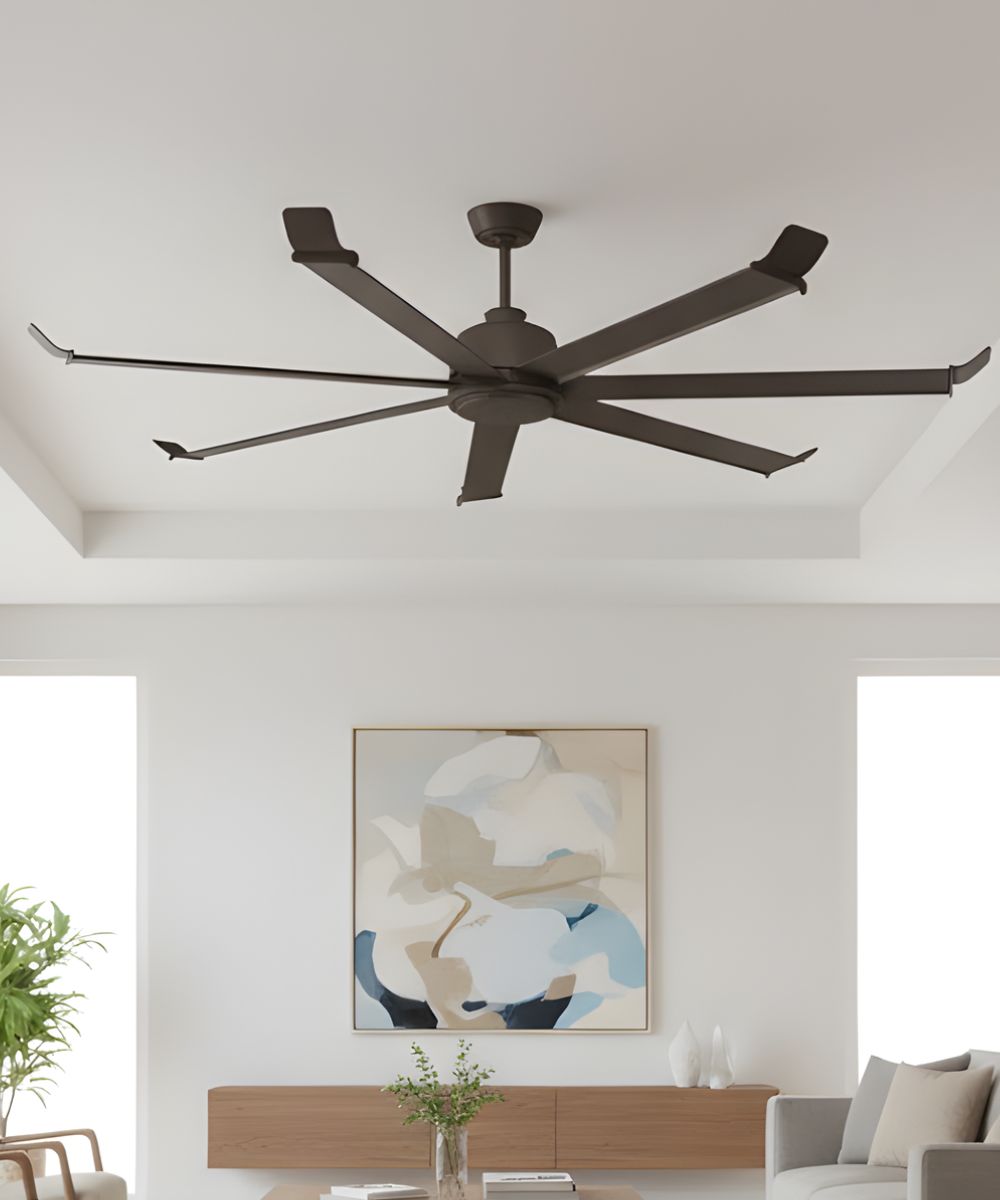 80" Arctic II 7-Blade Ceiling Fan Oil Rubbed Bronze Finish with Wall Control