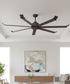 80" Arctic II 7-Blade Ceiling Fan Oil Rubbed Bronze Finish with Wall Control