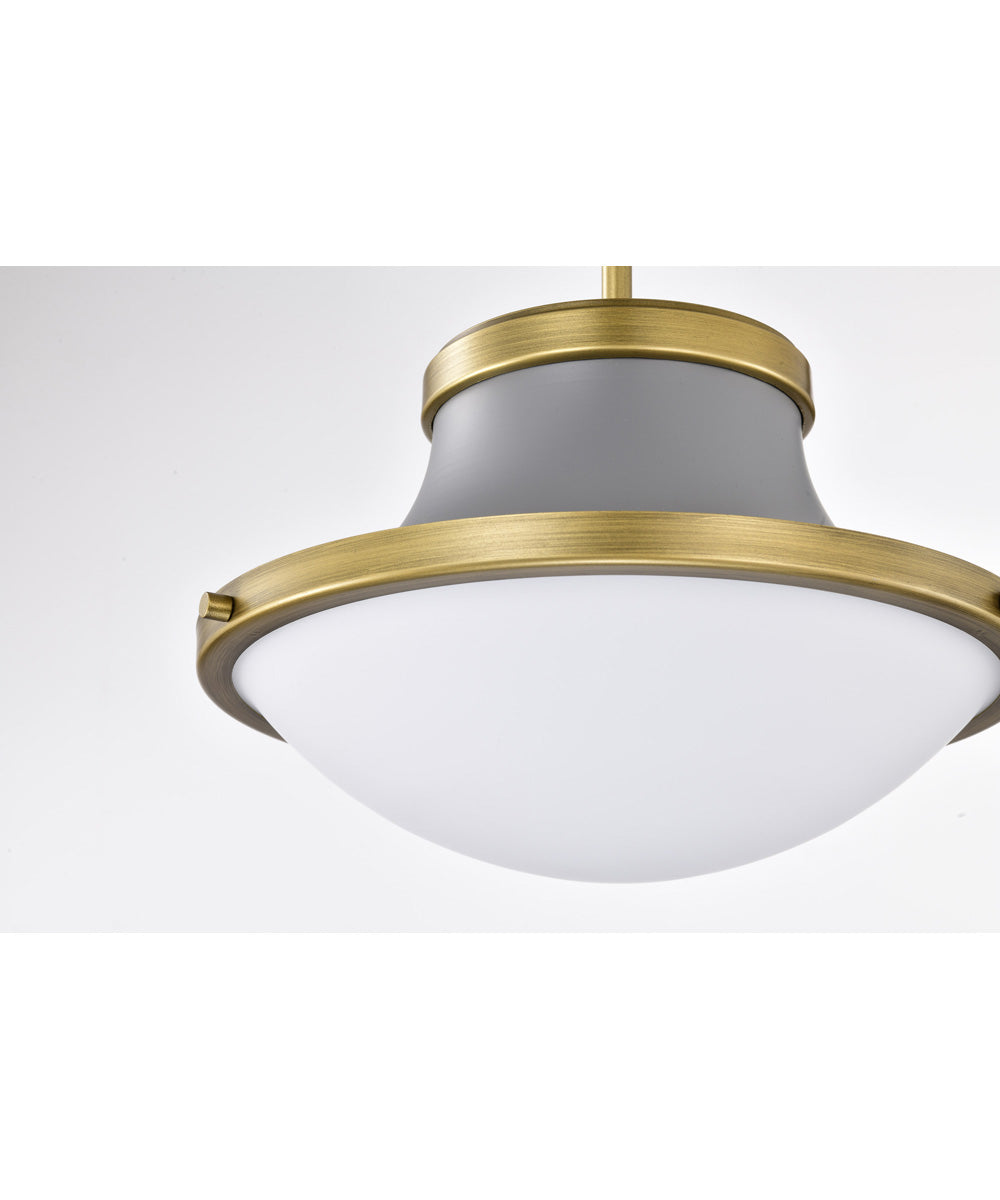 Lafayette 1-Light Pendant Matte Gray