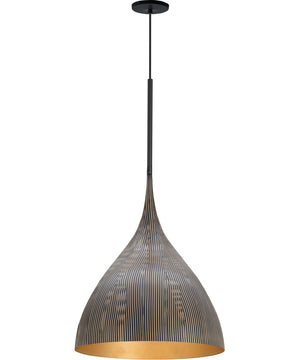 Fleur 1-Light Pendant Black / Gold