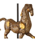 Table Lamp with Black Base and Aged Brown with Gold Accents