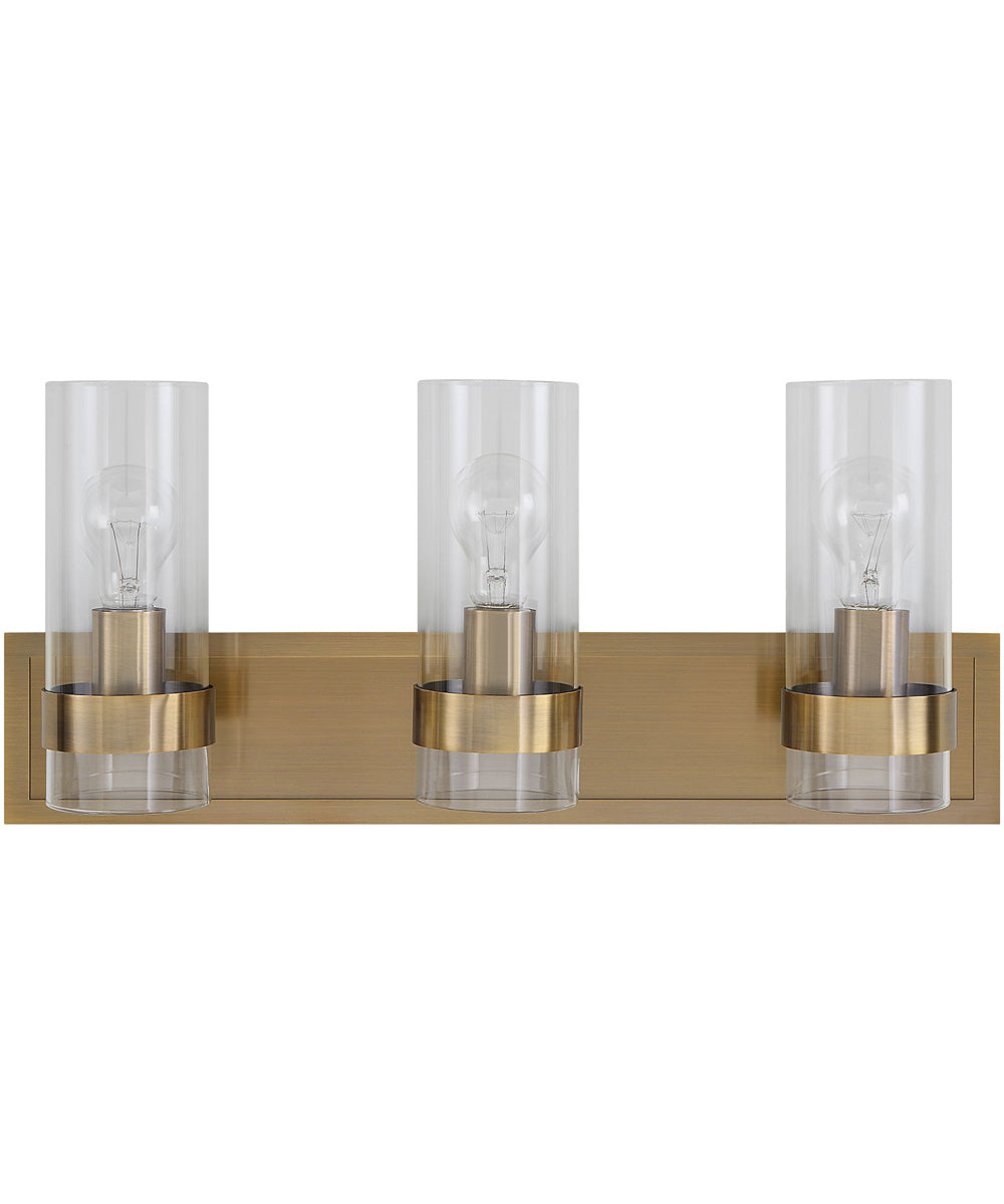 Cardiff Antique Brass 3 Light Vanity