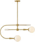 Maude 2-Light Medium Single Tier in Lacquered Brass