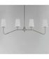 Durham 4-Light Linear Chandelier Satin Nickel