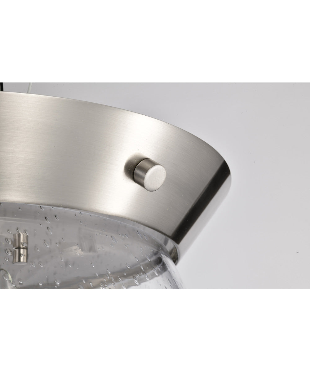 Boliver 3-Light Close-to-Ceiling Brushed Nickel