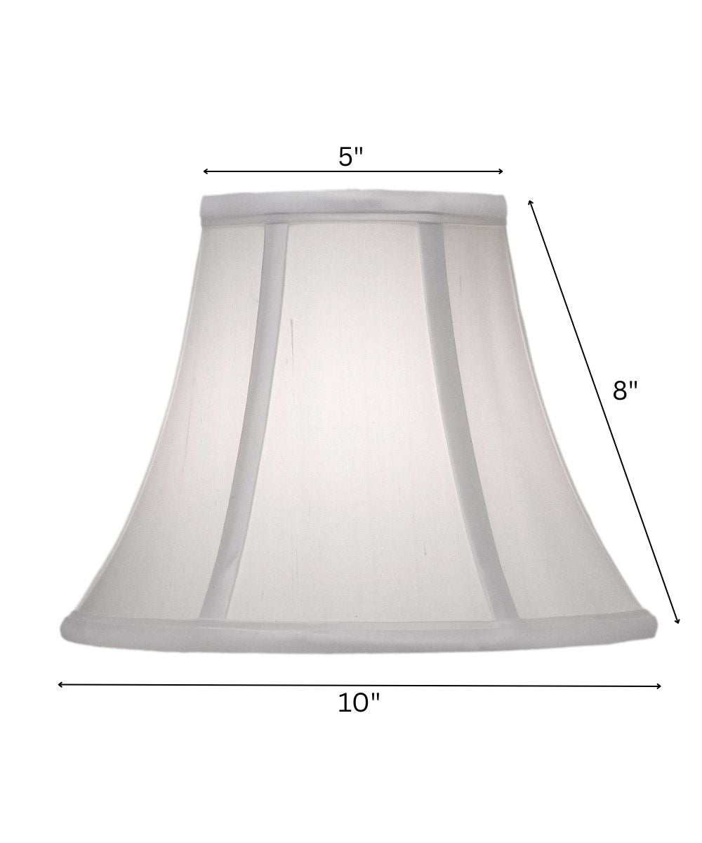 5x10x8 Off White Silk Shantung Bell Softback Lampshade