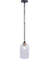 Council 1-Light Lighting Flat Black/Satin Brass