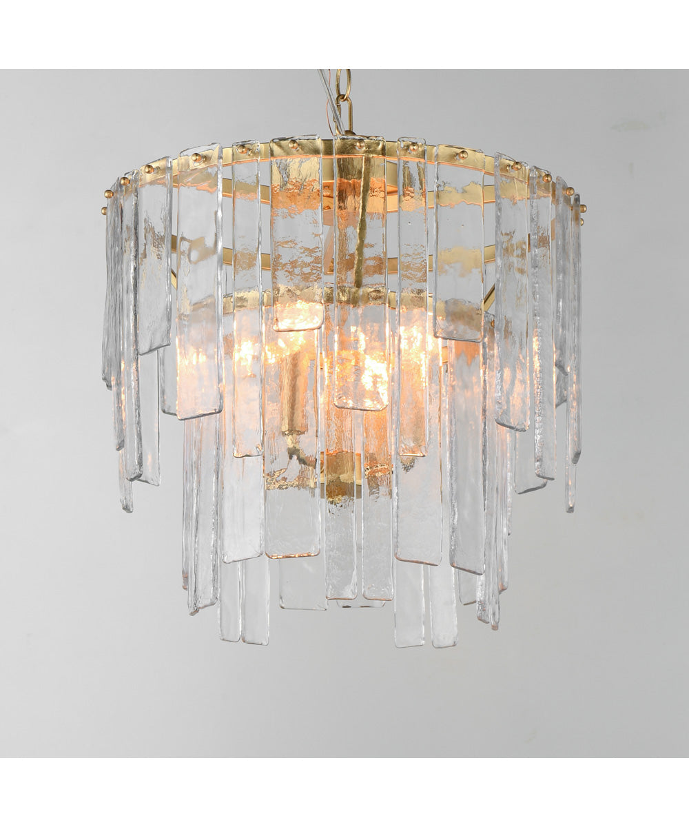 Warren 4-Light Semi-Flush / Pendant Gold Leaf