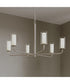 Mack 6-Light Chandelier with Layered Glass Shades Brushed Nickel