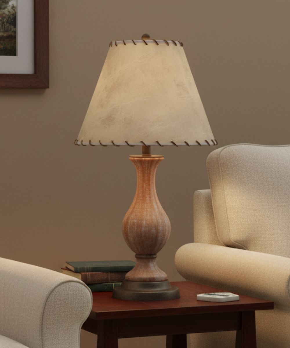 8x16x12 Calfskin Leather Empire Hardback Lampshade