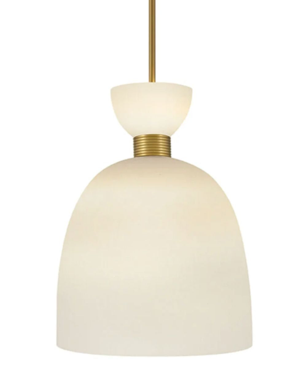 Tallulah 1-Light Medium Pendant in Lacquered Brass
