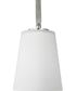 Vertex 3-Light Etched White Convertible Chandelier Brushed Nickel