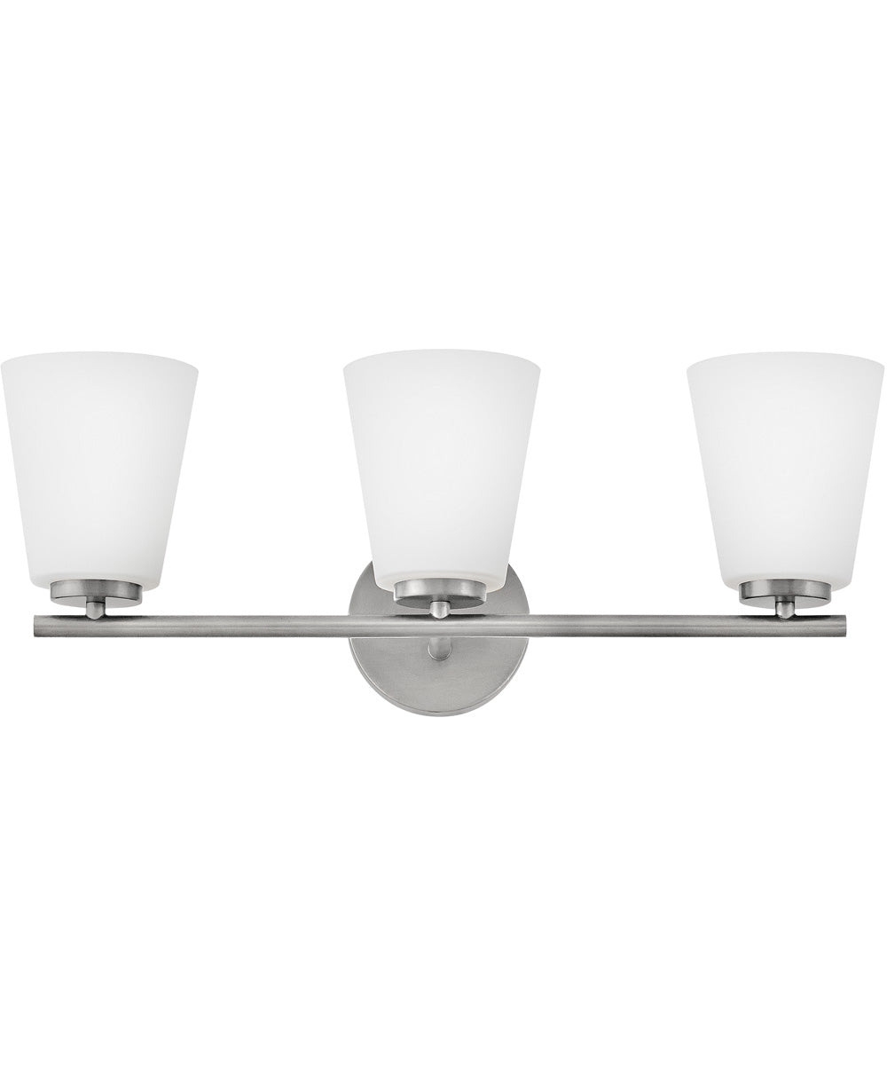 Bri 3-Light Medium Three Light Vanity in Brushed Nickel
