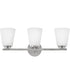 Bri 3-Light Medium Three Light Vanity in Brushed Nickel