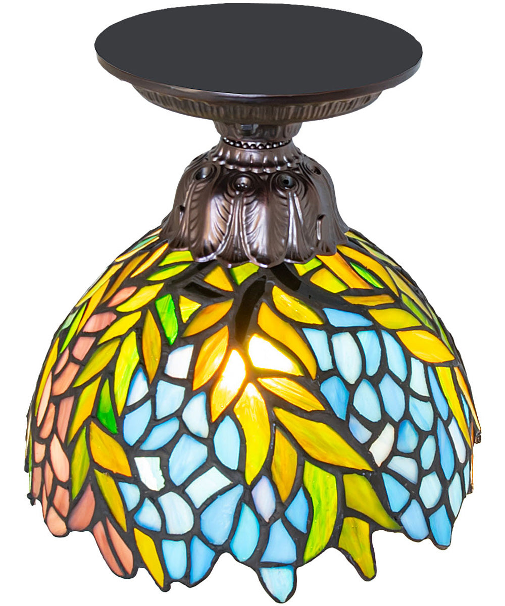 8" Wide Tiffany Honey Locust Flushmount