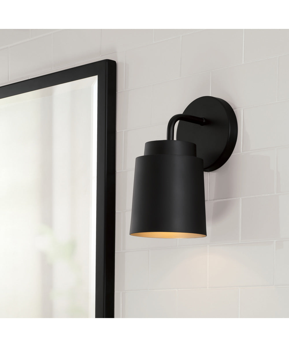 Pratt 1-Light Sconce Matte Black