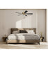 Eos Clear 4 Light 4-Light Fan Satin Brass