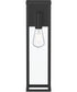 Ryle 1-Light Extra Large Wall Lantern with Clear Glass Panels Matte Black