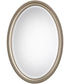 22x32" Wall Mirror Metallic Silver with Subtle Brown Antiquing