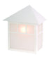 11"H Artisan 1-Light Textured White Pocket Outdoor Wall Light