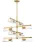 Latitude 8 Light Chandelier  Brushed Gold