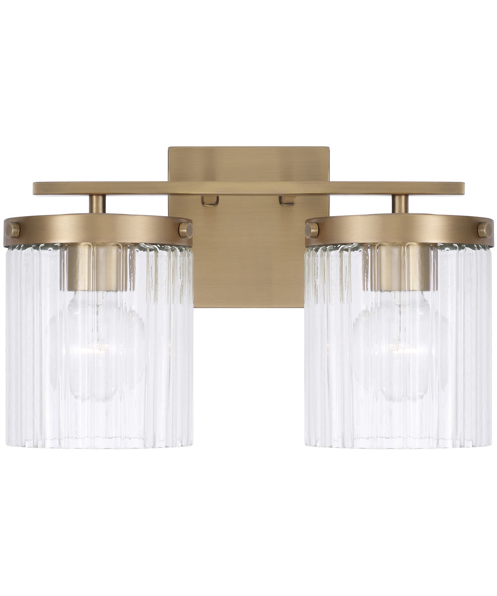 Vaughn 2-Light Vanity Aged Brass